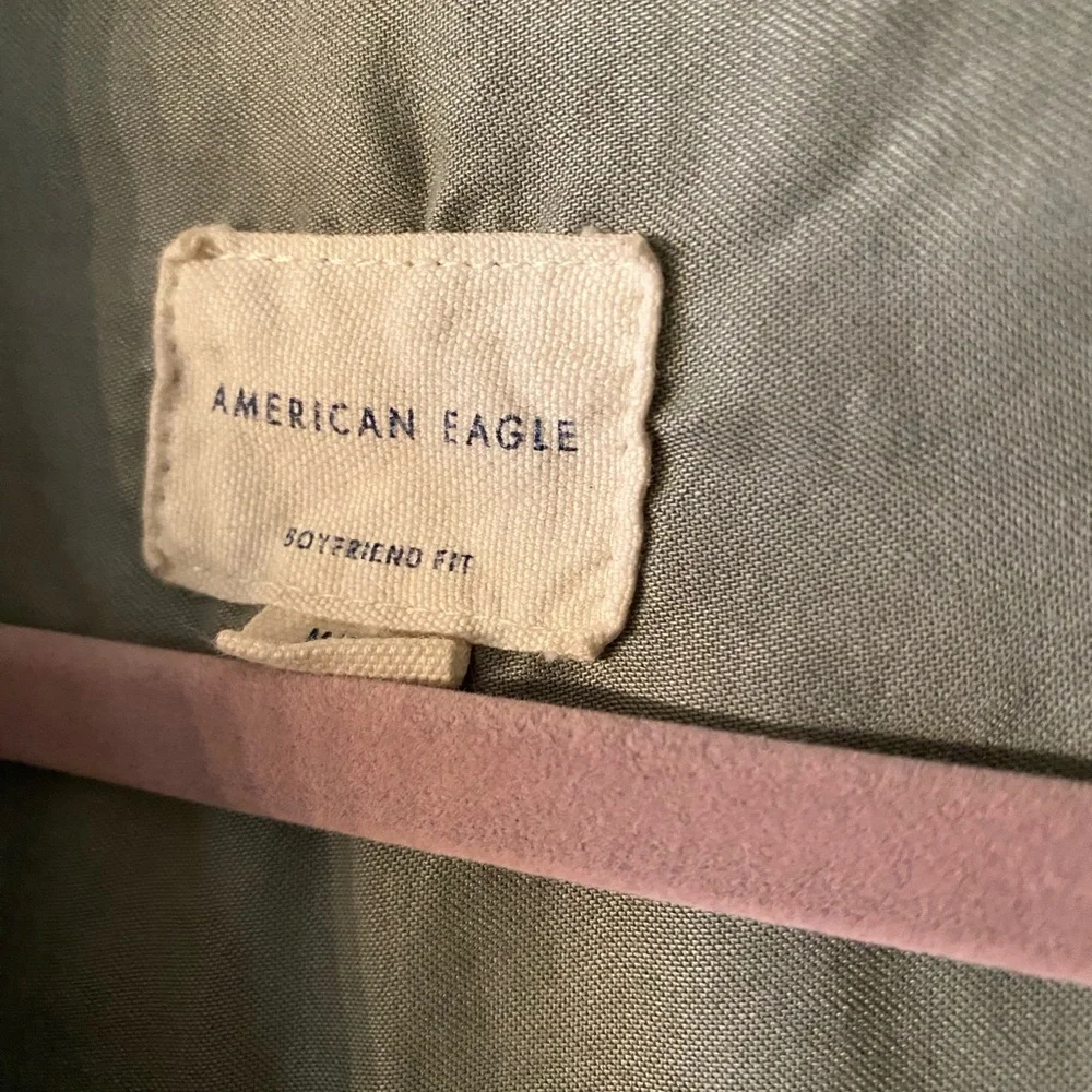 AE Olive Green Button-Up Shirt - Picture 6 of 6